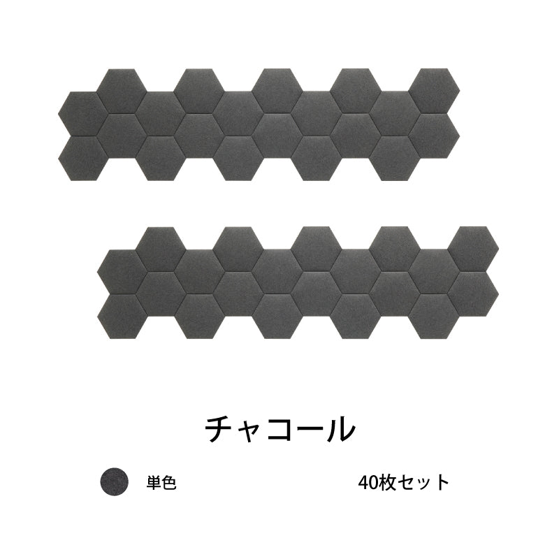 オフィス吸音パネルOTTOR六角354 40枚セットチャコール