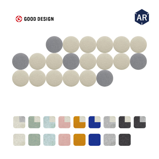 オフィス吸音パネルOTTOR丸型直径45cm20枚セットアイコン