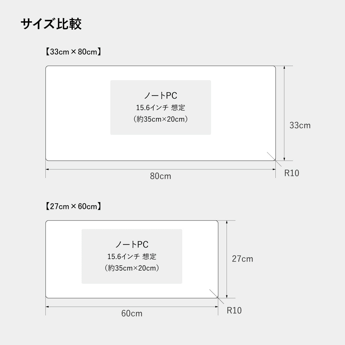 フェルト雑貨品商品説明サイズ比較