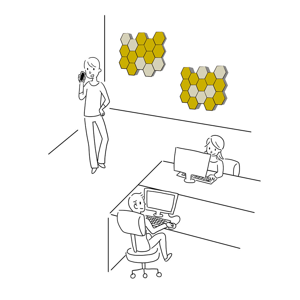 フロアのざわつきを緩和