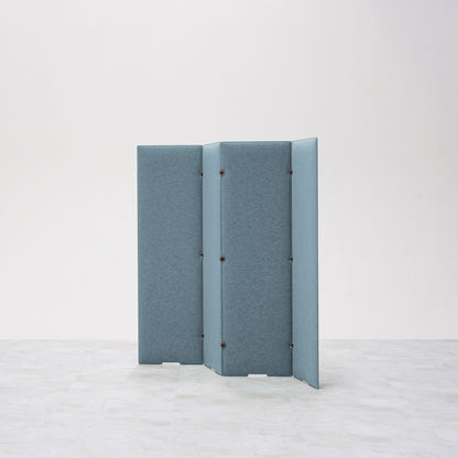 TRANQORD吸音パーテーション 140cm 4枚セット アイスブルー