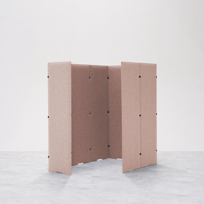 TRANQORD吸音パーテーション 140cm 8枚セット ペールピンク