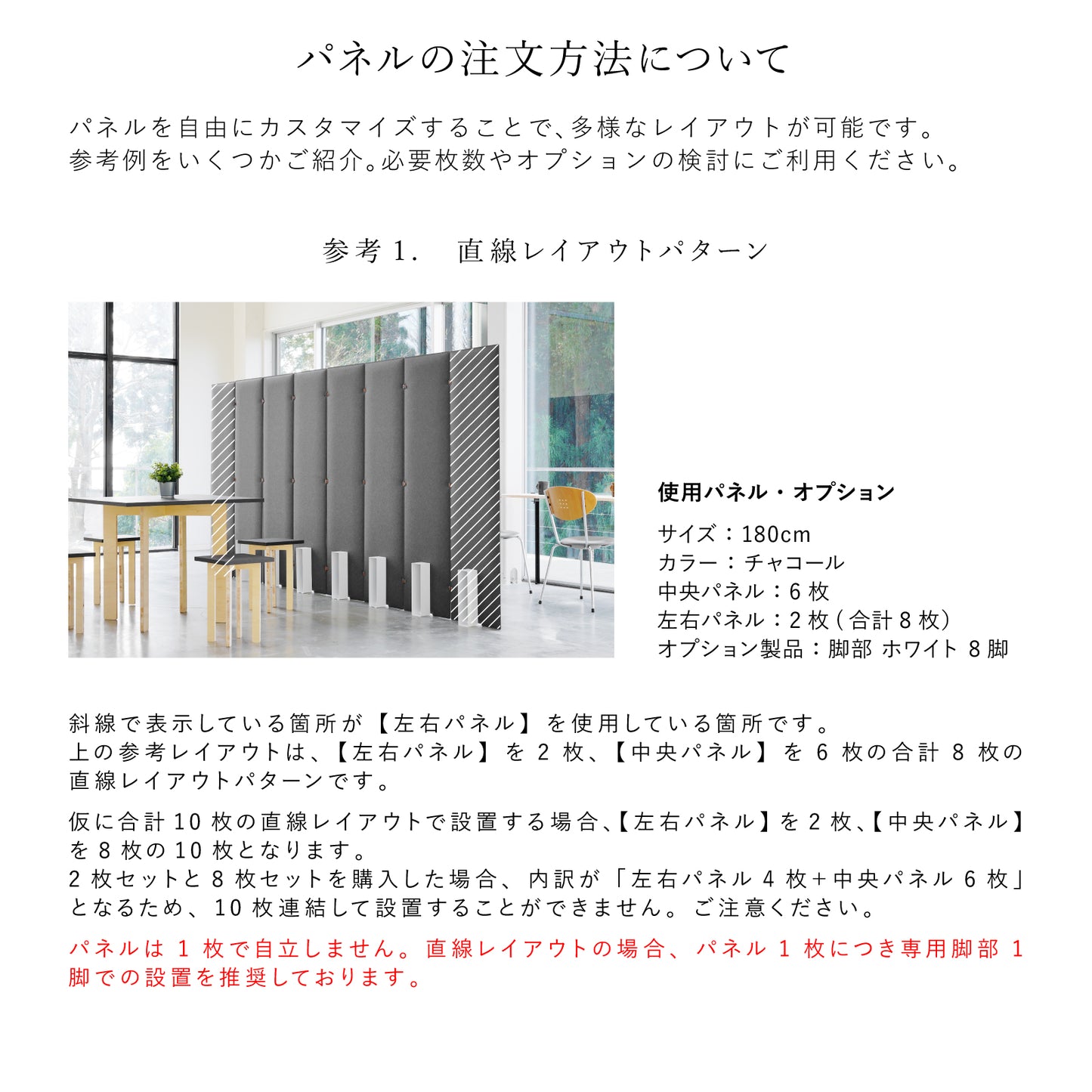 TRANQORD 吸音パーテーション 専用単品パネル