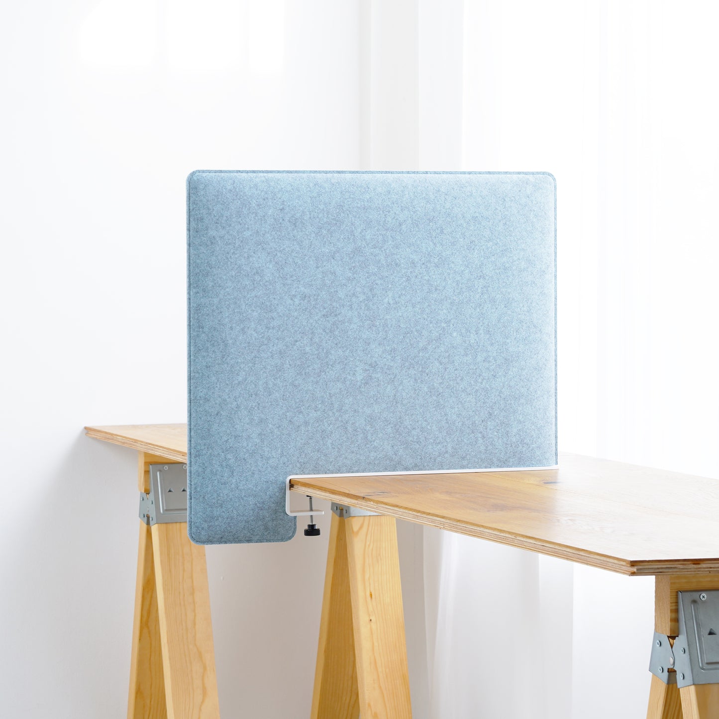 吸音デスクトップパネル サイドタイプ アイスブルー