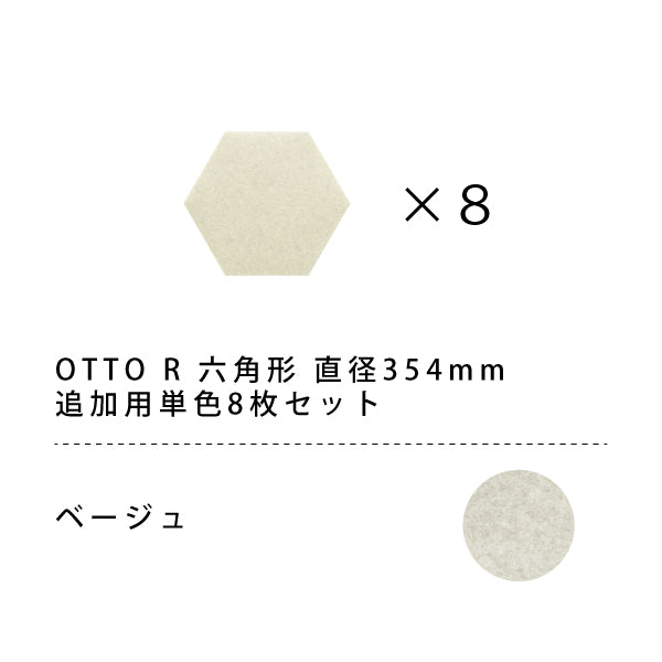 リブグラフィ インテリアパネルOTTO R 六角形 26枚セット (ベージュ（マグネット）) - 4