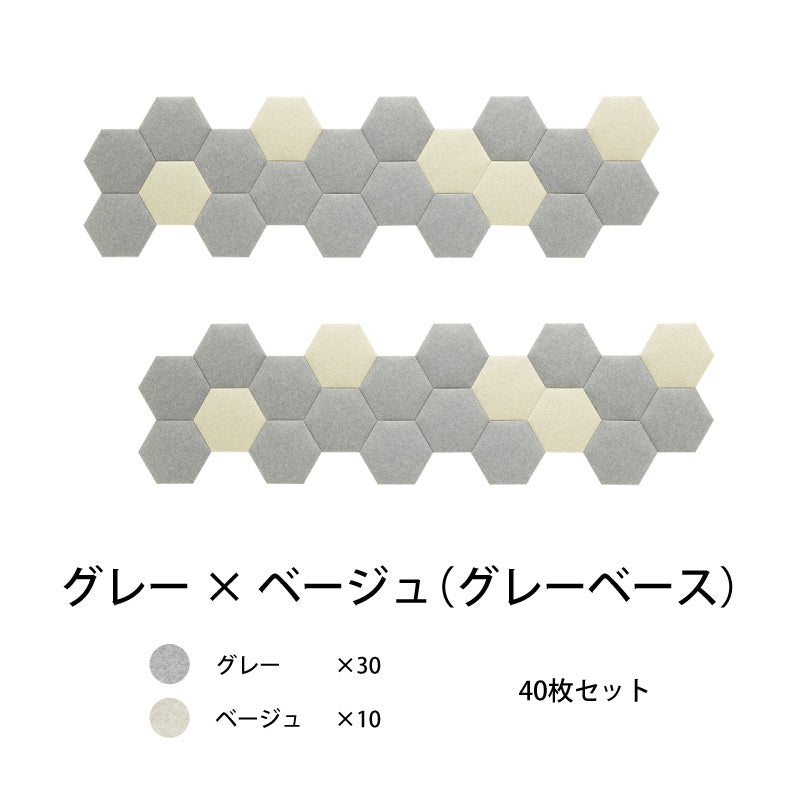 リブグラフィ インテリアパネルOTTO R 六角形 26枚セット (ベージュ（マグネット）) - 3
